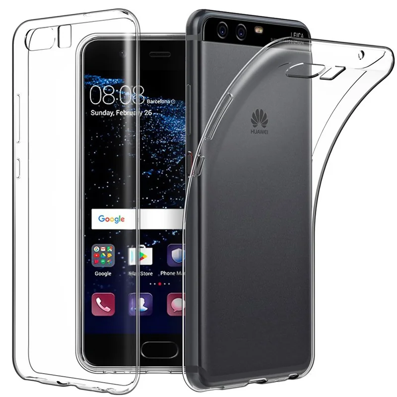 

2017 for HUAWEI P10 Case, Crystal Soft TPU Case for Huawei P8 P9 Lite P10 Plus P20 Clear Anti Slip Cases Back Protector Cover