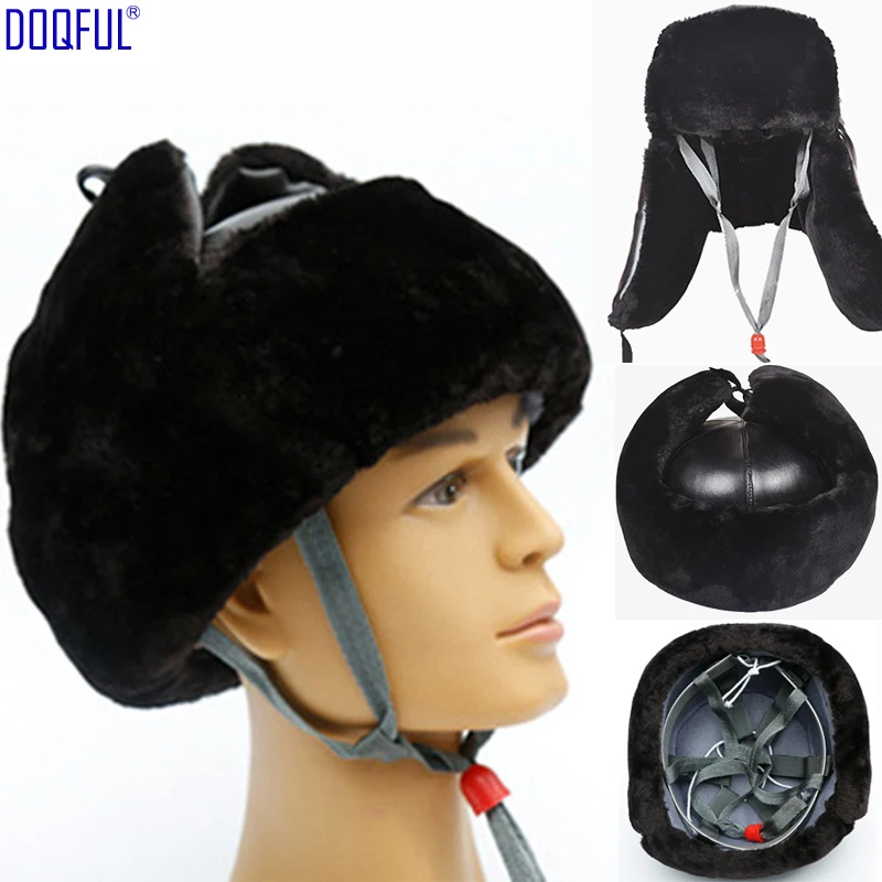 

Winter Warm Work Safety Helmet ABS Shell Cold Resistant Ear Head Protective Anti Smashing Hat Long Plush Cap High Quality