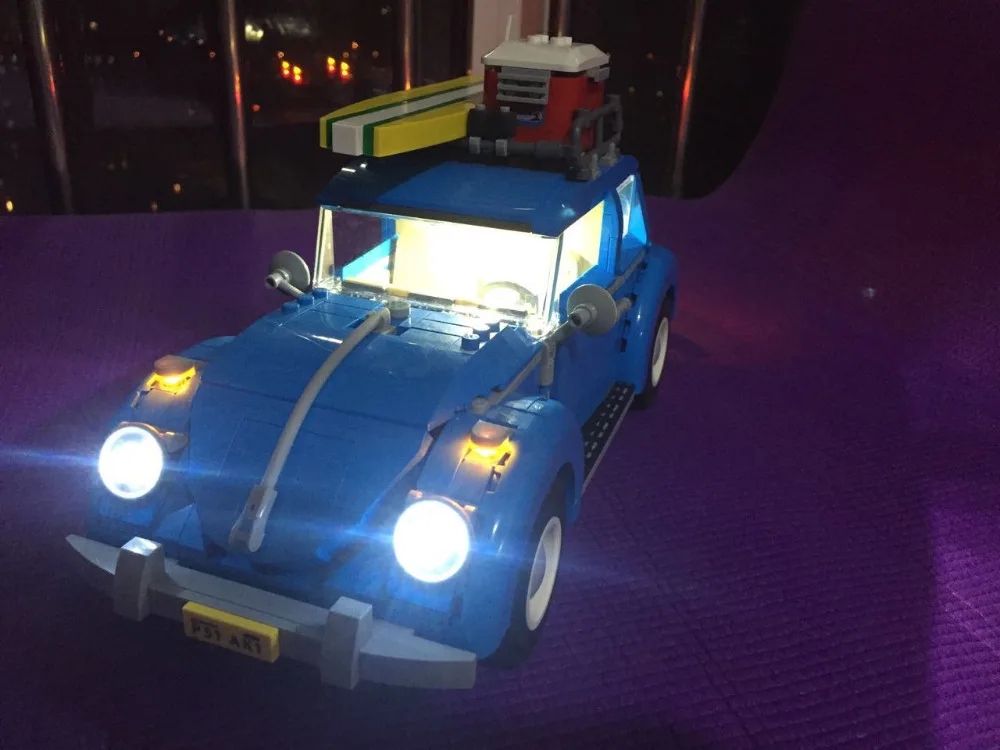 LED Light Kit Only For Lego 10252 Volkswagen Beetle Model Lighting Bricks 21003