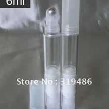 300 шт./лот. Прозрачная бутылка для губ 6 мл, бутылка для многоразового использования, пластиковая бутылочка H10002