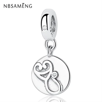 

NBSAMENG 100% 925 Sterling Silver Bead Dazzing Stethoscope Dangle Charm Beads Clear CZ Fit Original Pandora Bracelet DIY Jewelry