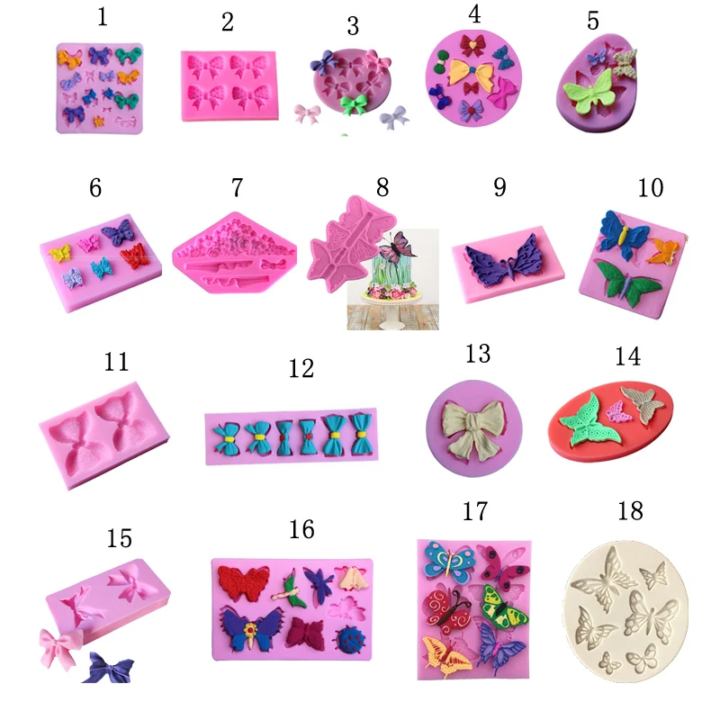 3D Arco Del Nastro Della Torta Del Silicone Del Bigné Di Cottura Della Torta Del Fondente Che Decora Gli Attrezzi Gumpaste Cioccolato Della Caramella 