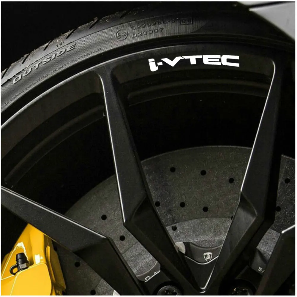4 шт. для Honda i-vtec диски сплав колеса с наклейкой s бампер наклейка автомобильные аксессуары для шин