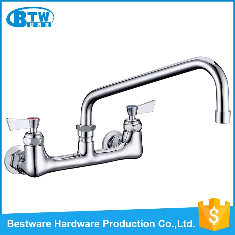 Hot Cake 8 Wall Mounted Commercial Kitchen Sink Faucet With 12