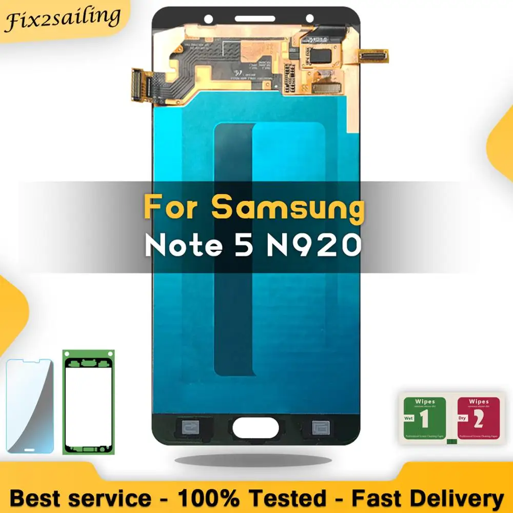 Супер AMOLED LCD Note 5 N9200 N920T N920A N920I маленький стеклянный дисплей 100% протестированный