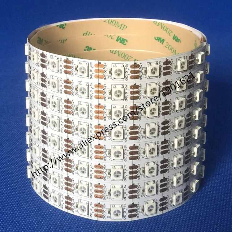 Chip On Board Led Strip 1*1M 60 Pixel WS2812B LED Strip WS2812 IC Chip 5050 SMD LED Flexible
