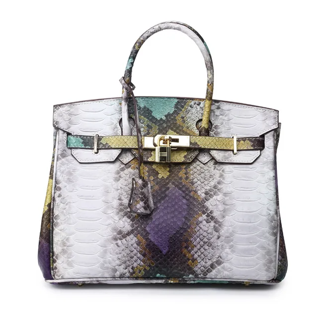 Genuine Leather Bag 25cm 100 Indonesia Python Original Luxury Genuine Leather Bag 25cm 100 Indonesia Python Original Luxury Handbag Designer Las Snake
