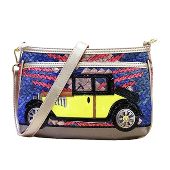 

2019 Women's Handbags New Fashion Style Creative Funny Shoulder Bag Personalized Phone Embroidery Messenger Bag