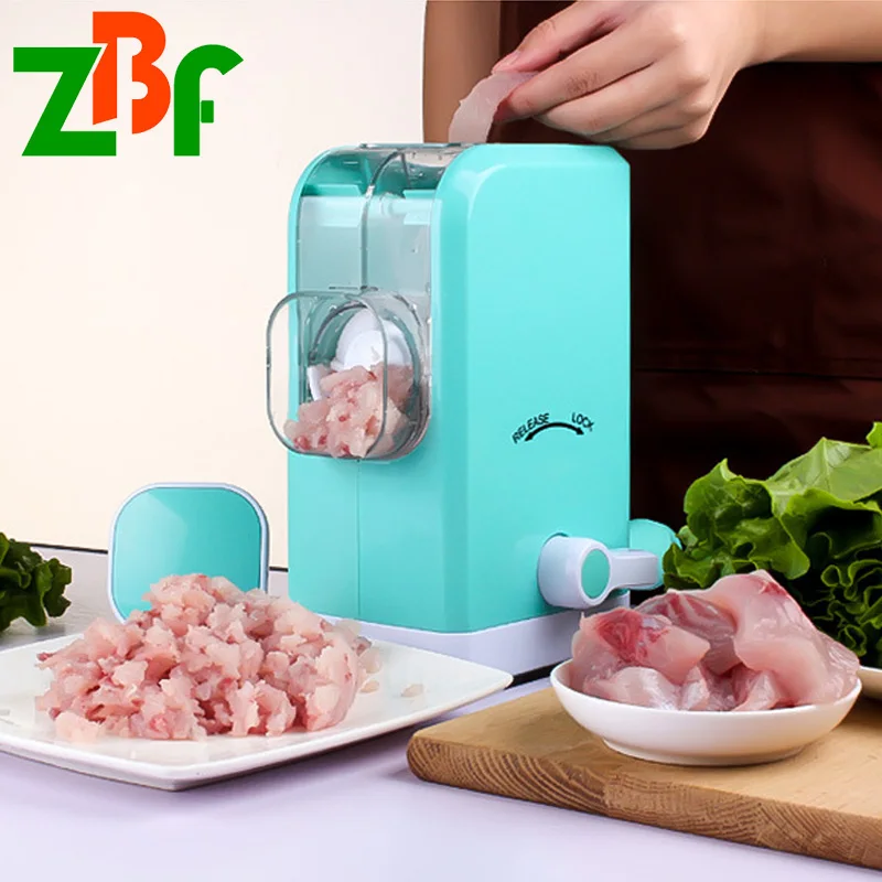 NEW Home Stainless Steel Blades Manual Meat Grinder Creative Pork Fish