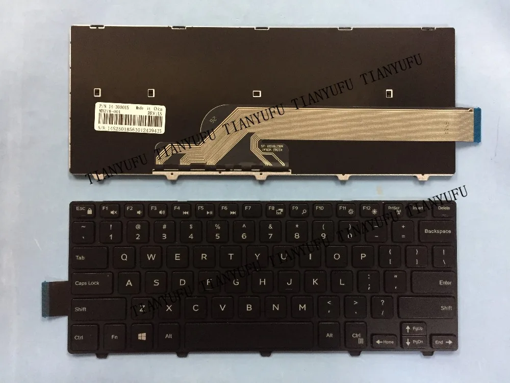 Новая английская клавиатура 14-3000 для DELL 3447 5442 7447 14-5447 14C 14M 3000 3441 3442 14MR-1528 черная