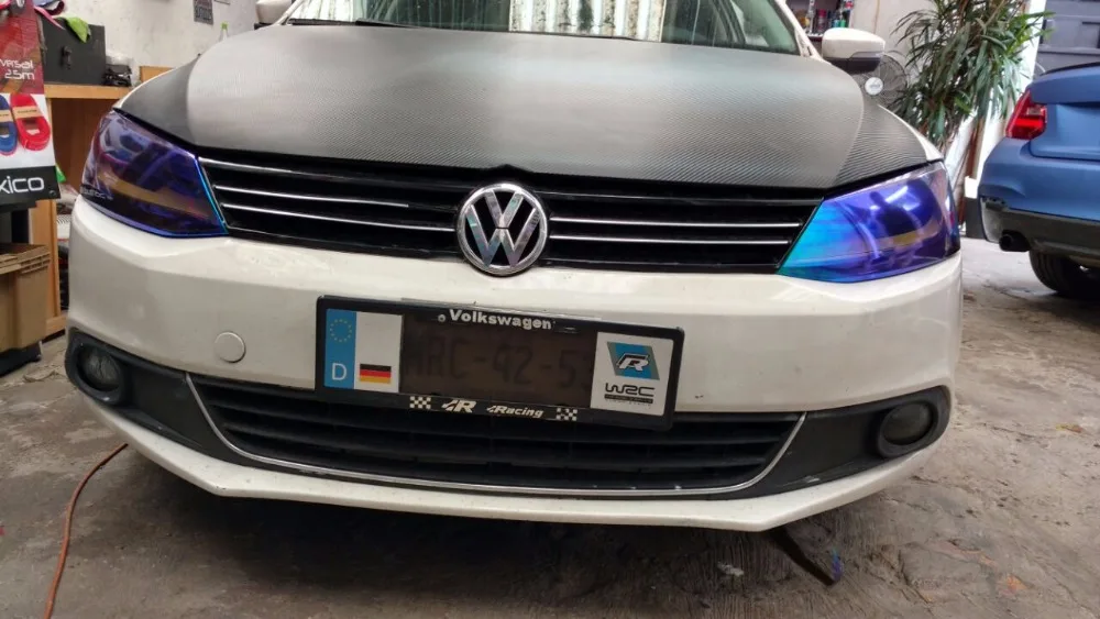 Black smoked headlight tint film (2)