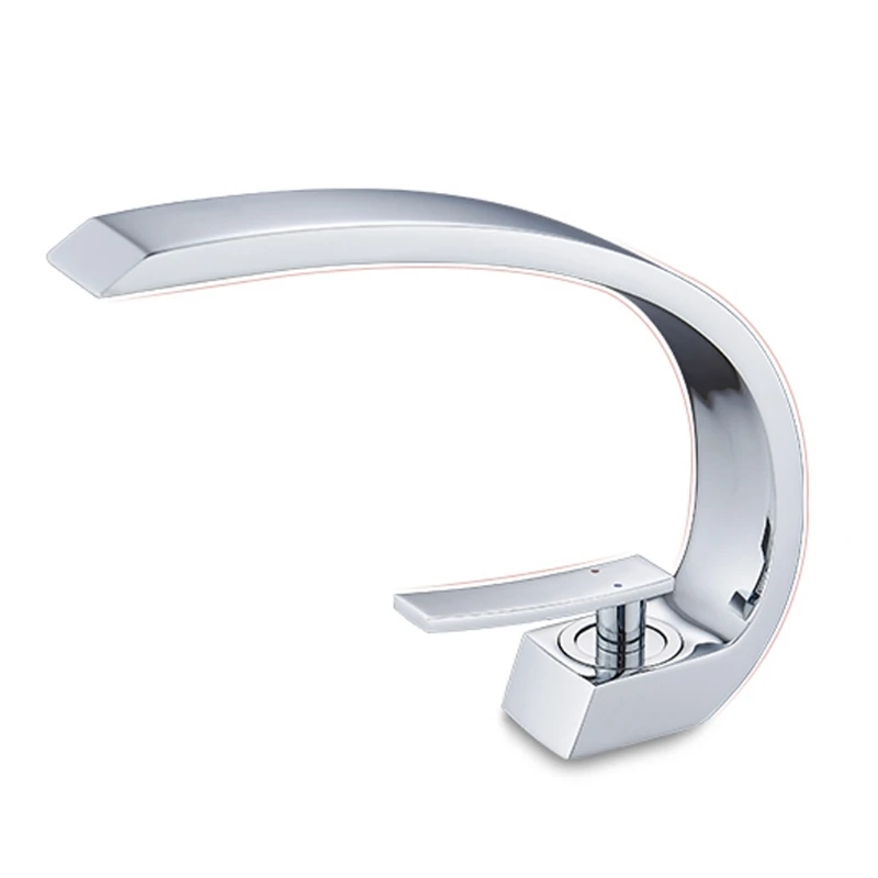 

Basin Faucets Modern Bathroom Sink Washbasin Mixer Tap Single Handle Deck Mount #Aug.26