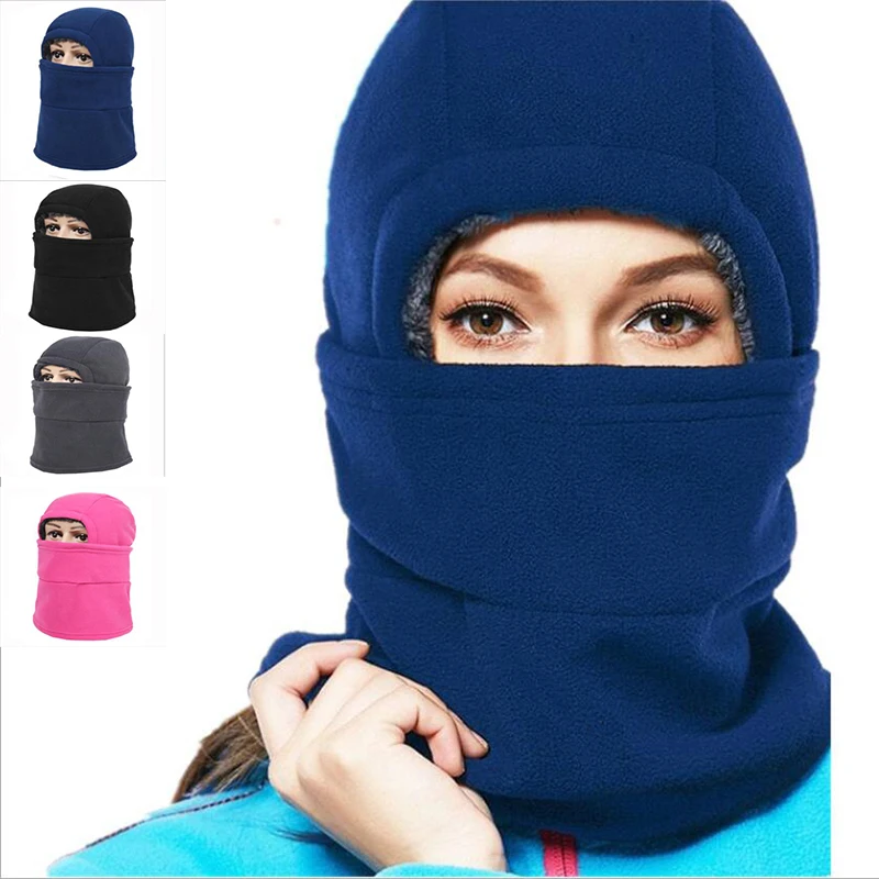 

Winter Thermal Hood Windproof Full Face Neck Mask Hat Cover for Outdoor Ski Skiing Fishing Riding Running Plus velvet Bib