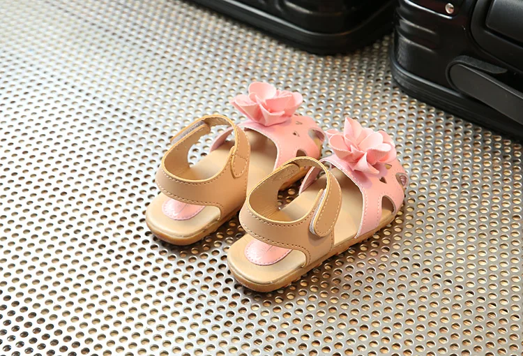 Mudibear/преддошкольного возраста с цветочным узором детские сандалии для девочек пляжная обувь детские сандалии лето для маленьких девочек дышащие туфли с открытыми носами; для малышей