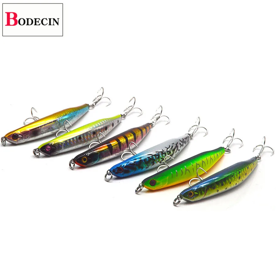 Hard Fishing Bent Pencil Fake Lure Topwater Carp Tackle 3D Fish Eyes Swimbait 6pcs Sea Jerkbait Artificial Floating Laser Bait (8)