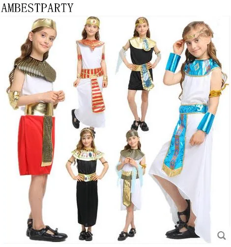 

Hot Greek Goddess Cosplay Roman Princess Costumes Arabic Prince Fancy Dress Party Halloween Kids Adult Athena Dress AMBESTPARTY