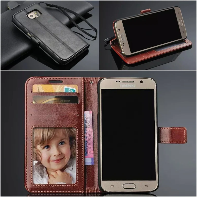 Чехол кошелек для Samsung Galaxy S6 G9200 кожаный чехол книжка с откидной крышкой и