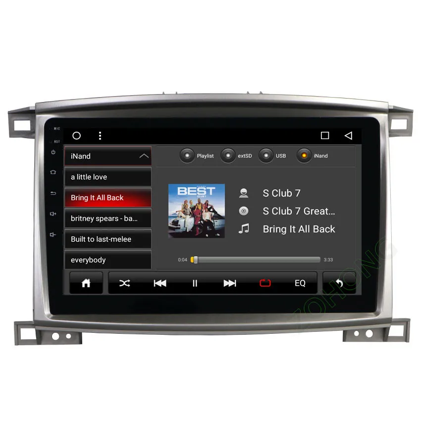 Cheap 2.5D 10.2 inch PIP Octa 8 Core Android Car multimedia DVD player for Toyota Land cruiser 100 LC 100 car radio GPS Navigation BT 4