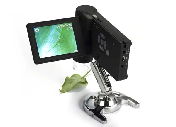 

3.5" Screen 500X Handheld Digital Microscope 8 LED Integrated Electron Microscope can measure can take photos