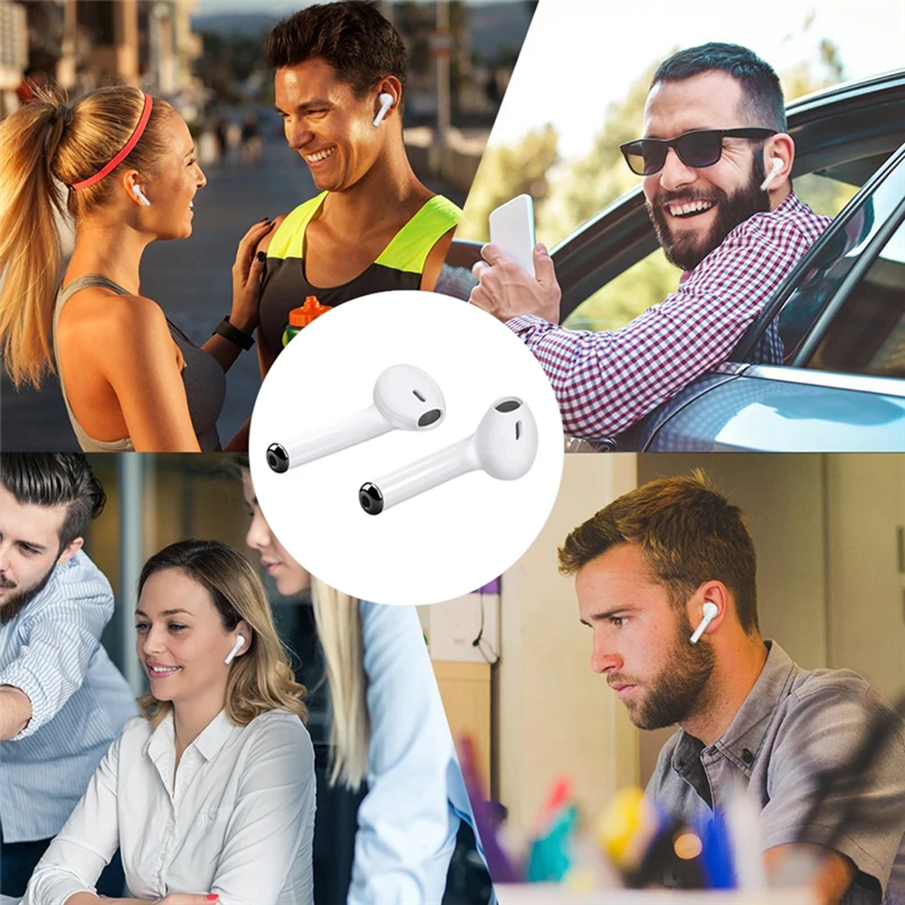 Hot i7 TWS Twins Wireless Earphone Mini Bluetooth V4.2 Earbuds Stereo Headset For Iphone X 8 8 PLUS 7 plus 7 6s 6 plus Galaxy S8 (9)