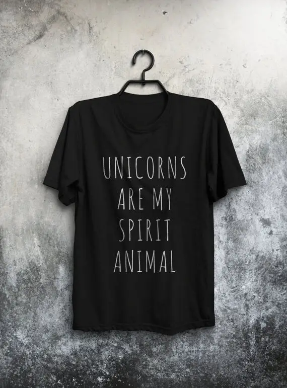 Camiseta Unisex los Unicornios Son Mi Esp ritu Animal Para Mujer Camisetas De Algod n De Alta 