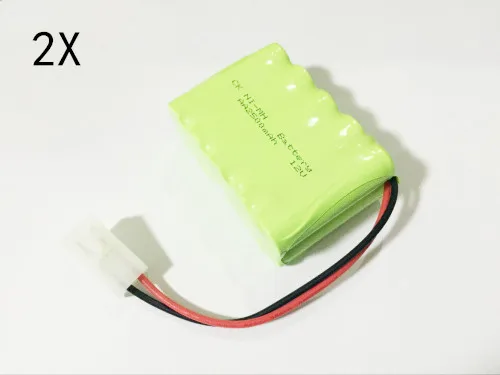

Saleaman 2X 12V AA 2500mAh NI-MH battery pack Rechargeable batteries fast shipping For RC parts