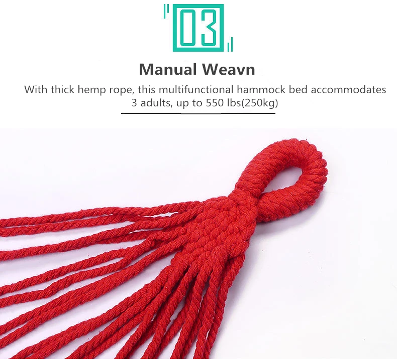 Trackman TM6413 Portable Camping Hammock Travel Mat Outdoor Cotton Polyester Swing Bed Sleeping Bag