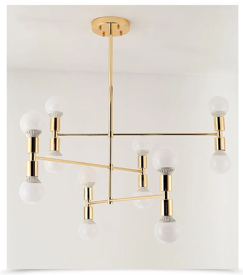 Nordic Creative Linear Line Chandelier Lamp Simple Fashion LED Hanging Light for Living Room Bedroom Coffee Shop Foyer Lighting (4)