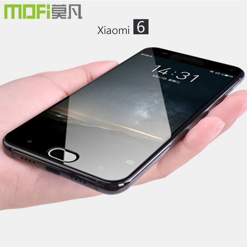 Xiaomi 6 glass cover Xiaomi mi 6 glass protector screen tempered glass protective film black edge mi6 9H 2.5D mofi original glas
