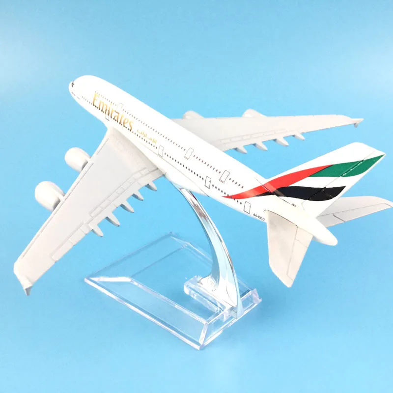 JASON TUTU 16cm Emirates Airbus A380 Plane Model Airplane Model Aircraft Model 1:400 Diecast Metal Airplanes Plane Toy Gift