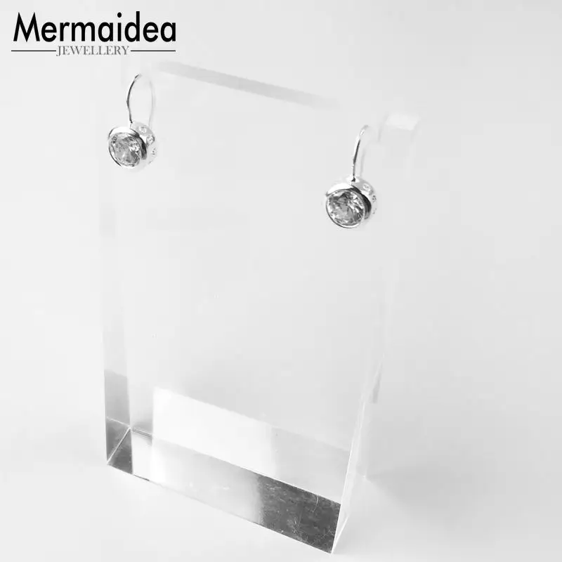 Серьги подвески в виде лебедя с круглыми кристаллами Модная бижутерия