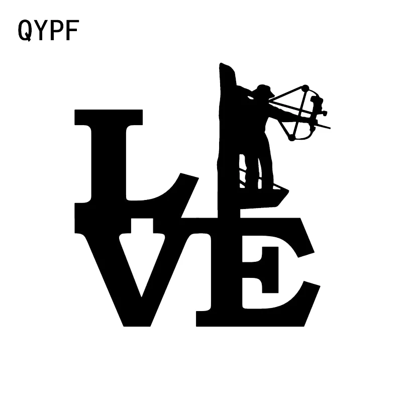 

QYPF 13.4*13.8CM Interesting Archery Hunting Decor Vinyl Car Modelling Sticker Bumper Window C16-1676