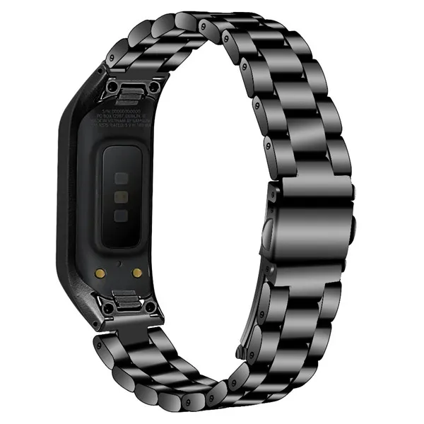 Модный ремешок для часов для samsung Galaxy Fit-e SM-R375 R375 смарт-браслет для мужчин и женщин Замена t из нержавеющей стали ремешок для часов - Цвет: Черный