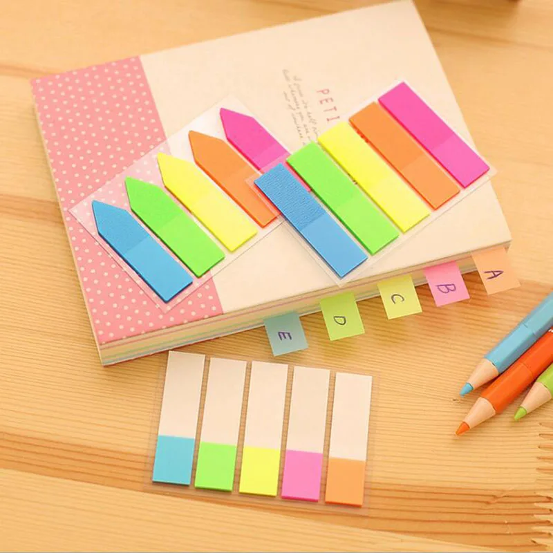 

4 Lots Of Rainbow Bookmark Diary Decoration Stickers Label Notebook Stationery Gift Children Learning Note Label Column
