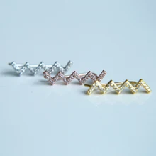 Высококачественные тонкие длинные серьги с кристальным серебром 925 серебро микро-паве cz женские серьги