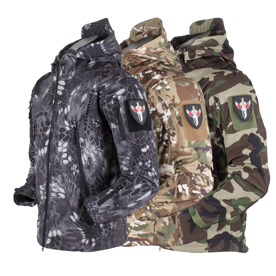 

Waterproof Softshell Tactical Jacket Military Men Winter Windproof Camping Hunting Jacket Camoflage Sport Hunting Clothes
