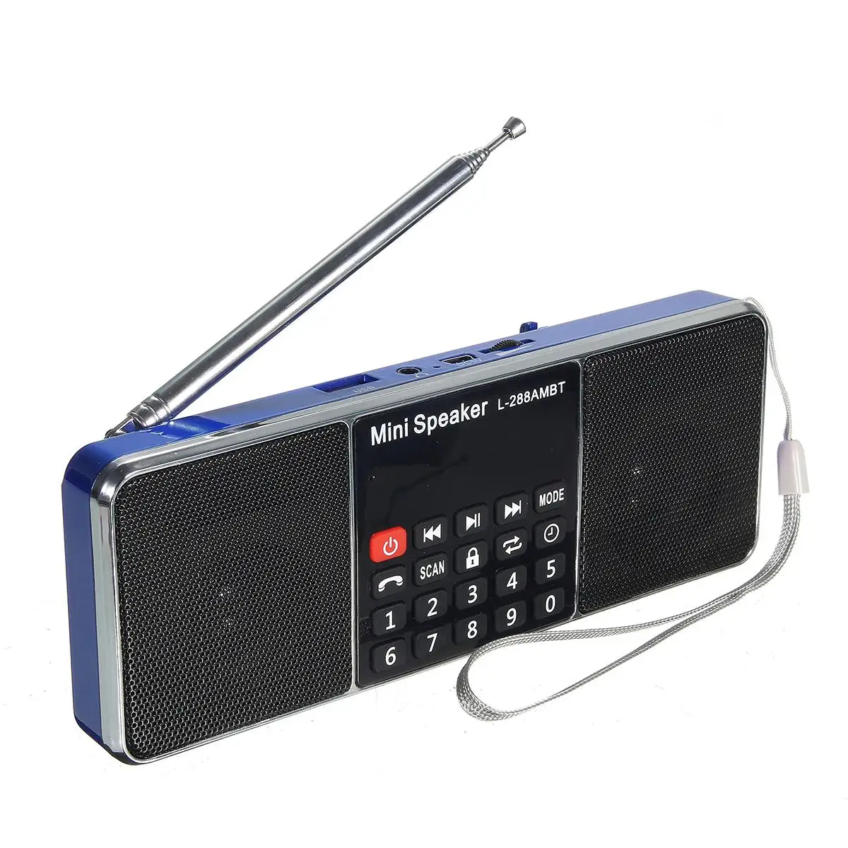 

New bluetooth Portable LCD FM/AM Radio Stereo Speaker MP3 Music Player Micro for SD USB Dual Loudspeaker
