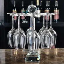 Хрустальная текстура полка для вина чашка вина Европейский держатель чашки украшение подвеска для бокалов вверх дном