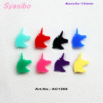 

12mm Acrylic Uncorn Earring (NO Stud) Accessories Bulk Assorted Colors Laser Cut 0.48"-AC1265