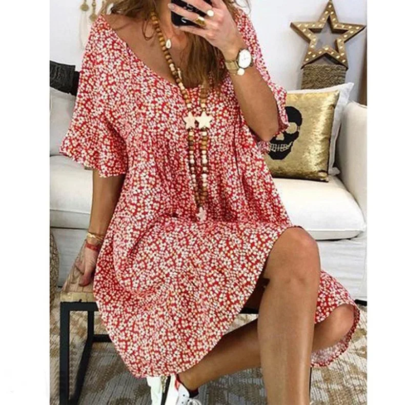 Pagoda Sleeve Print Retro Maternity Dresses For Pregnant Women Clothes Short Sleeve Ladies Vestido Female Summer Pregnancy Dress