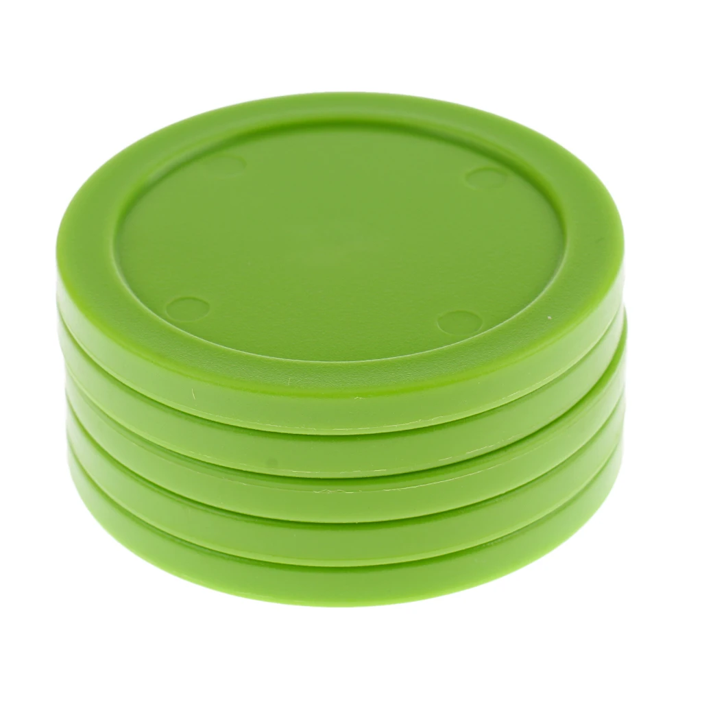 5 Pieces 62mm Durable Plastic Air Hockey Pucks Choice of Colors Entertainment Table Game Standard Air Hockey Pucks Accessories