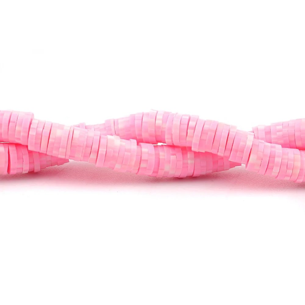 

DoreenBeads Polymer Clay Katsuki Beads Round Pink Dot Pattern 6mm Dia, Hole: Approx 2mm, 39cm long, 3 PCs (Approx 347 PCs/Strand