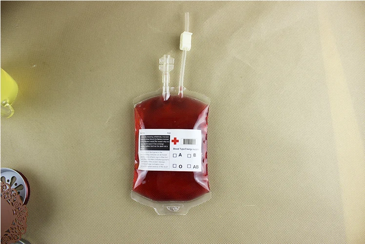 1 Pcs Clear Food Grade PVC Material Reusable Blood Energy Drink Bag