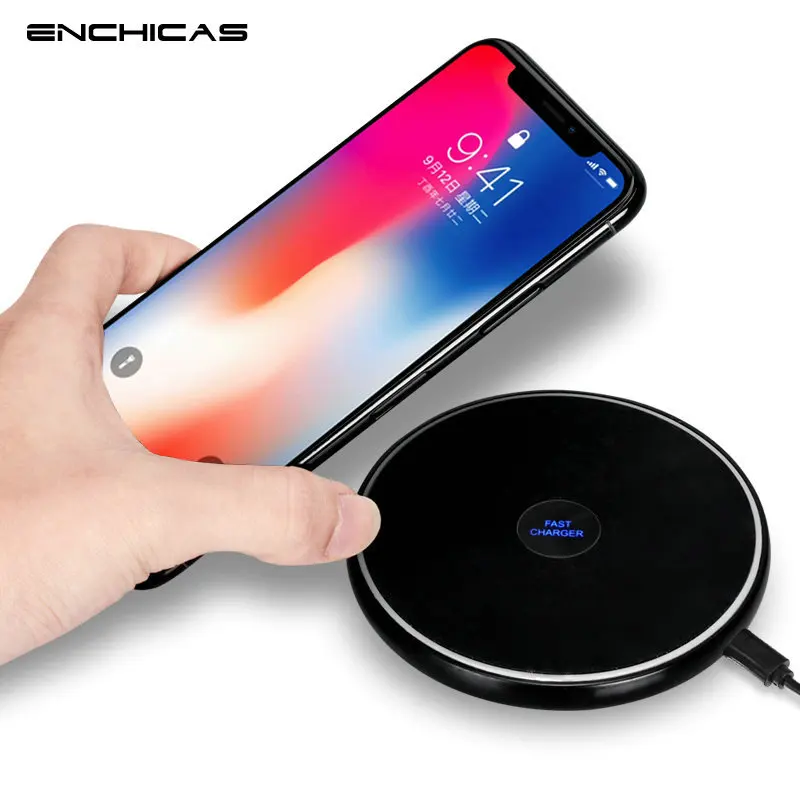 ENCHICAS Qi Wireless Charger Pad Fast Charge for iPhone 8/8 Plus