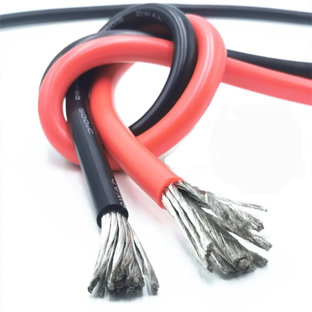 AWG Silicone Line Ultra Flexiable Test Line Cable 1AWG-60-200 Degree High Temperature High Voltage 1AWG Wire Power Cord