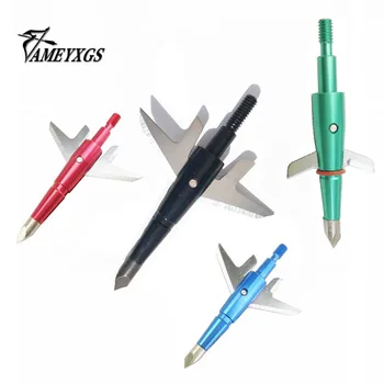 

9 Pcs Hunting Broadheads Arrow Points 2 Blades Arrowhead Sharp Broadhead Tips for Compound Bow or Crossbow Hunting Outdoor Sport