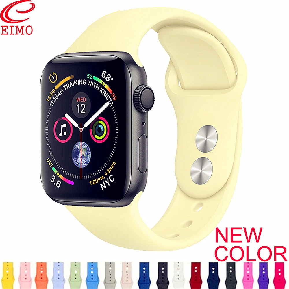 

Strap For Apple Watch band 42mm 38mm apple watch 4 band 44mm 40mm iwatch 4 3 2 1 correa Bracelet silicone watch Accessories