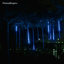 Feimefeiyou метеоритный дождь трубы светодиодный рождественские светильники для занавески вечерние садовые рождественские украшения для елки AC85-240V