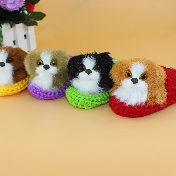 

New Design Kawaii Simulation Sounding Dog Plush Toy With Nest Children's Favorite Birthday Christmas Gift