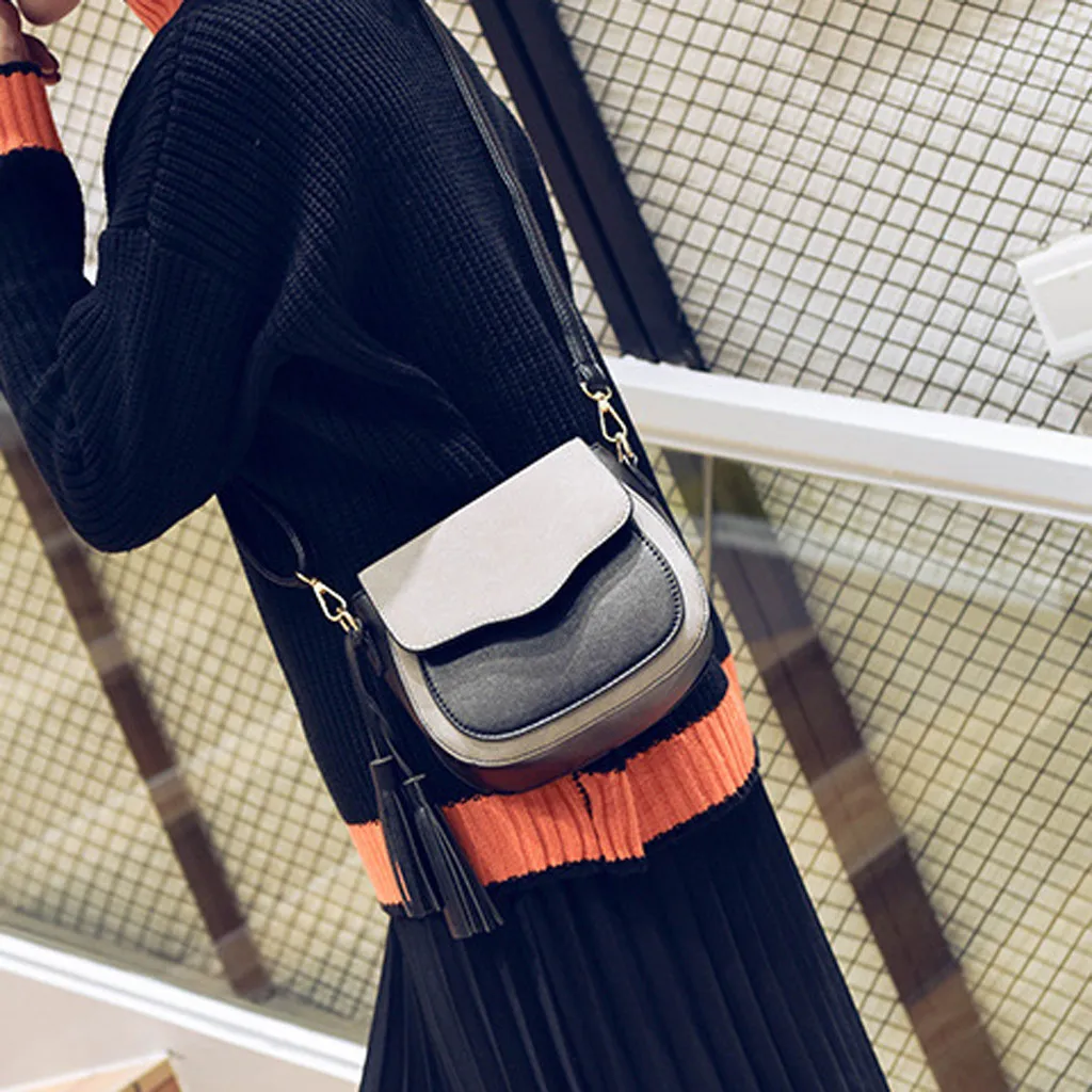 أكياس المرأة 2019 البسيطة العصرية الرجعية حقائب كتف قاطرة التلوين Crossbody حقائب السيدات حقيبة ساع Sac